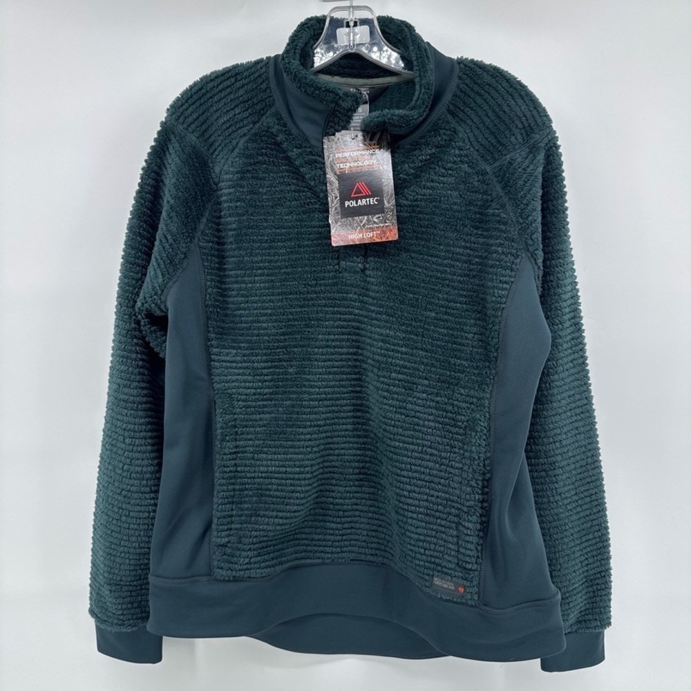 Mountain Hardwear Jacket Womens Large High Pile Fleece Monkey Man Teal NEW